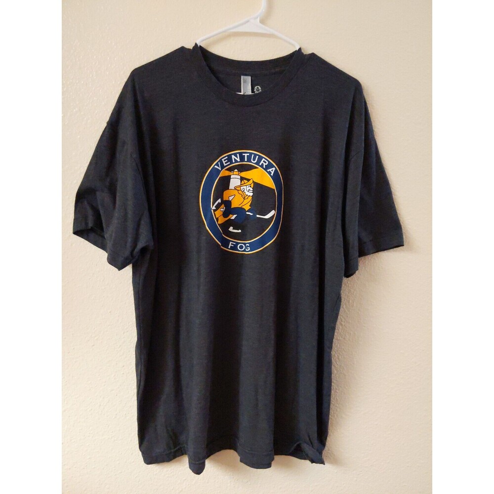 Custom Ink Ventura Fog Hockey Print Shirt, Size 2XL Black